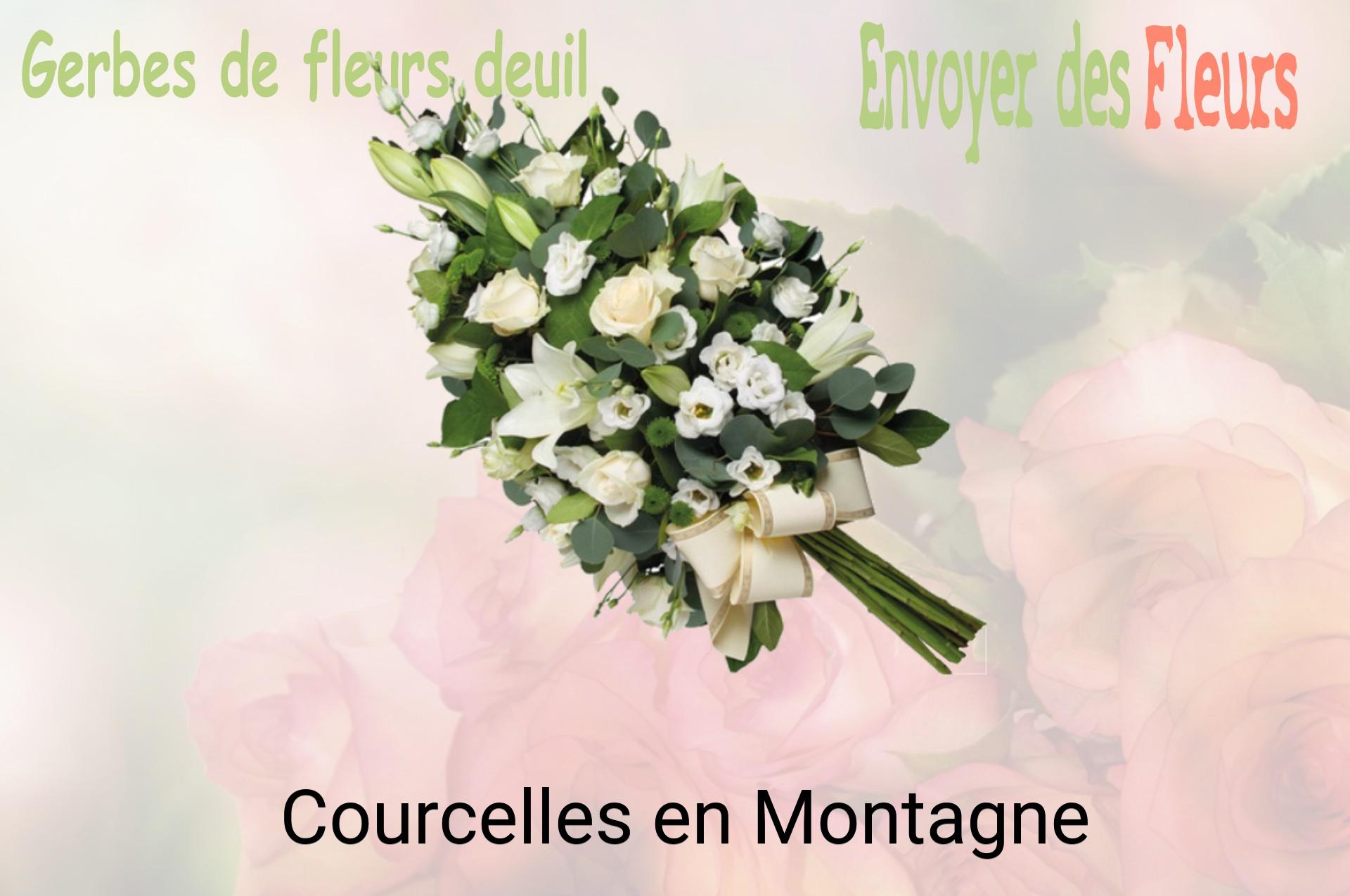 Gerbe de fleurs de deuil livrée à Courcelles-en-Montagne